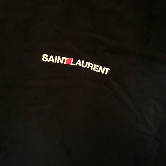 Saint Laurent Logo T-shirt Black - Picture 2 of 5